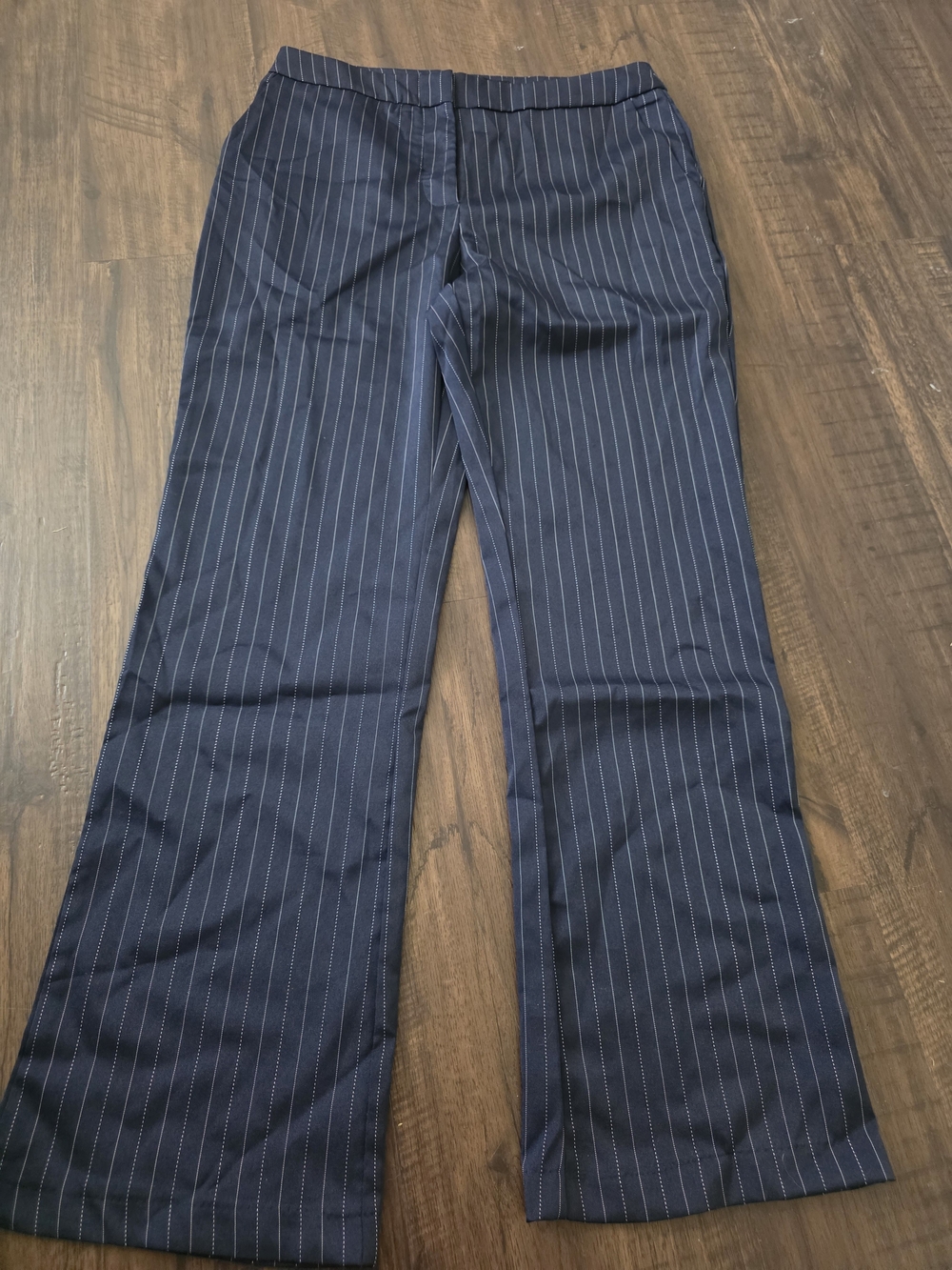 Messini Women’s Size 8 Navy Pinstripe Bootcut Dress Pants Career Office Y2K - Picture 2 of 6